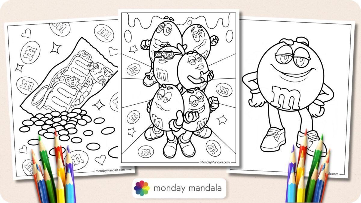 20 M&amp;M's Coloring Pages (Free PDF Printables)