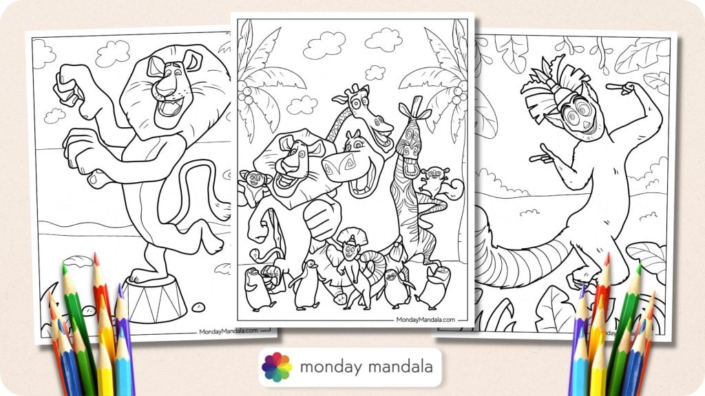 20 Madagascar Coloring Pages (Free PDF Printables)