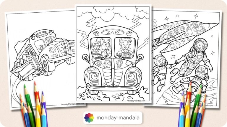 20 Magic School Bus Coloring Pages (Free PDF Printables)
