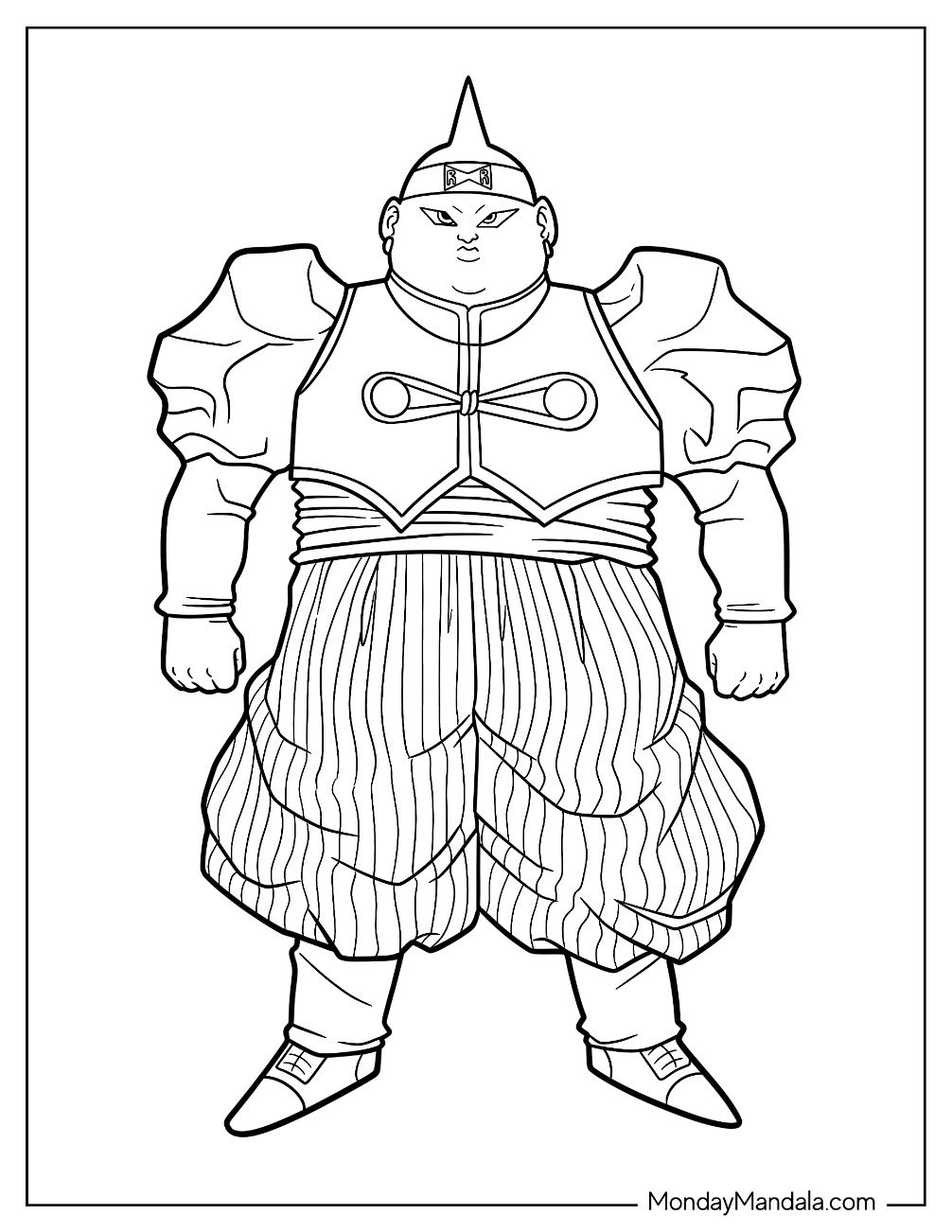 Dragon Ball Z Coloring Page Of  Majin Buu’s Servant Babidi’s Minion Yakon