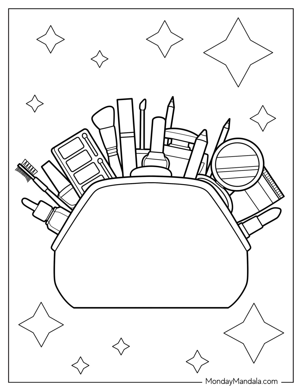 Makeup And Skincare Coloring Pages