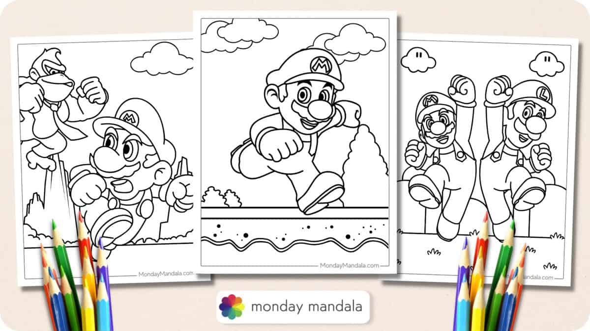 50 Mario Coloring Pages (Free PDF Printables)