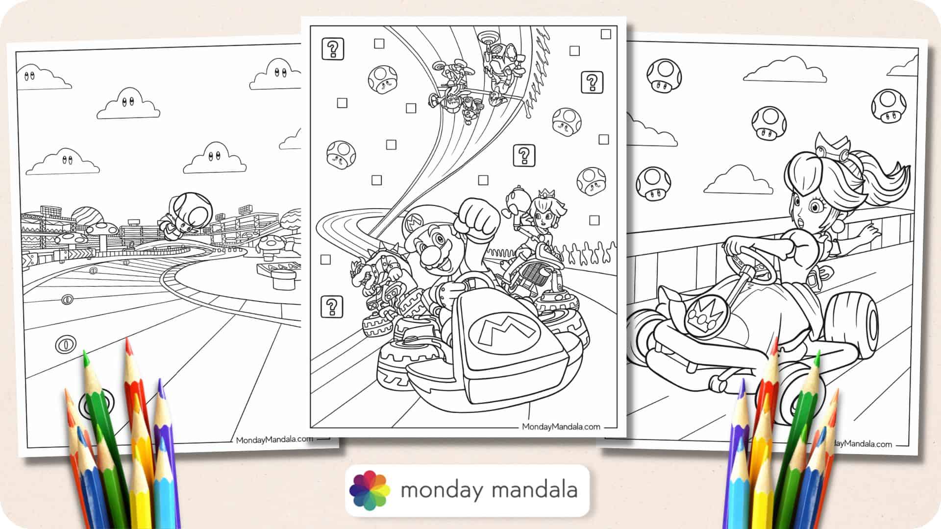 toad and toadette coloring pages