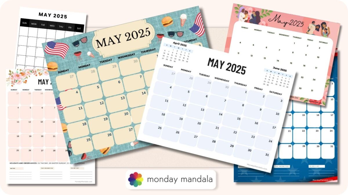 June 2025 Calendar (52 Free PDF Printables)