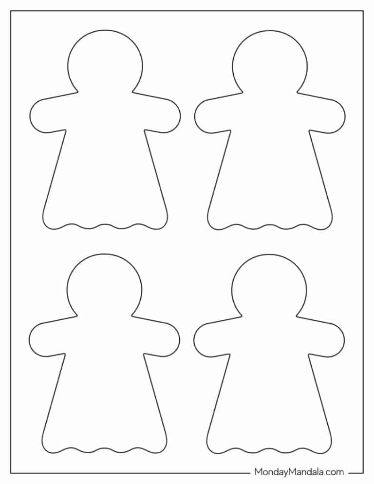 48 Gingerbread Man Templates (Free PDF Printables)