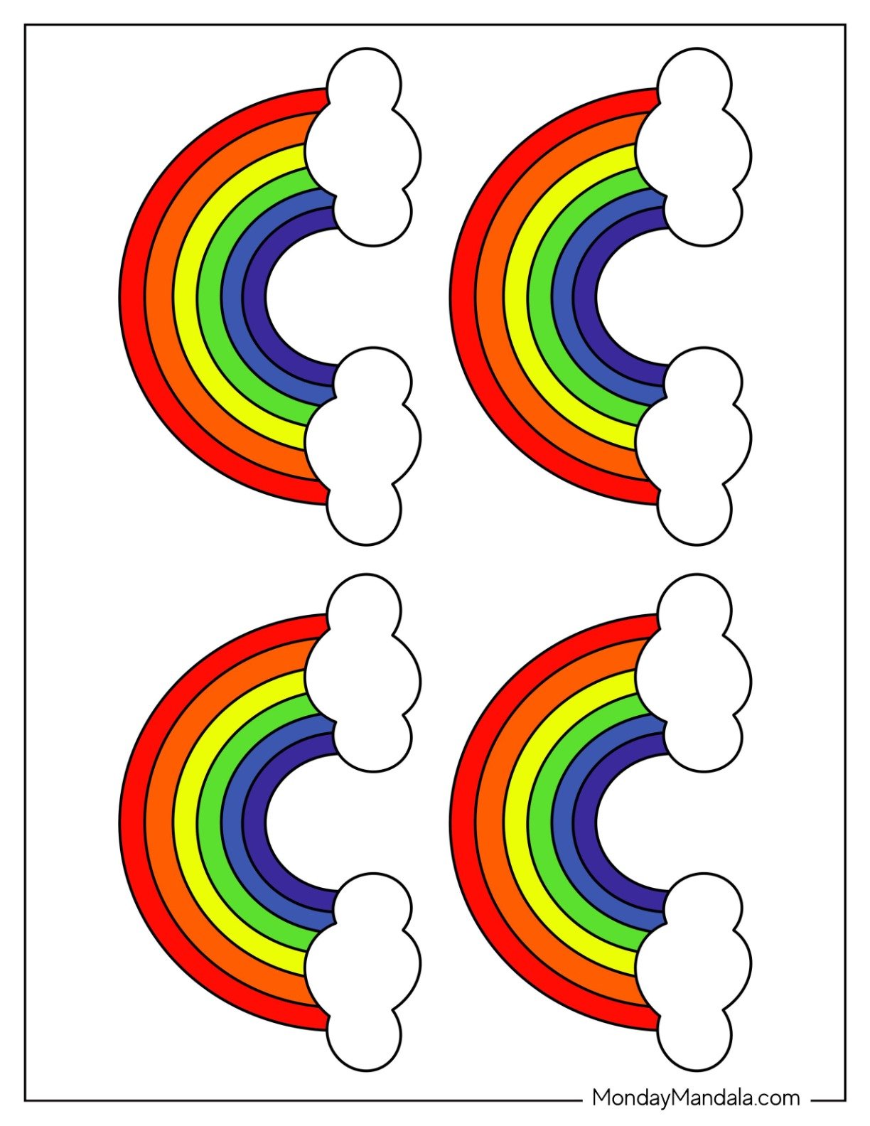 43 Rainbow Templates (Free PDF Printables)