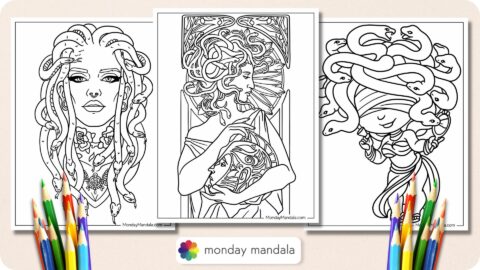 16 Medusa Coloring Pages (Free PDF Printables)