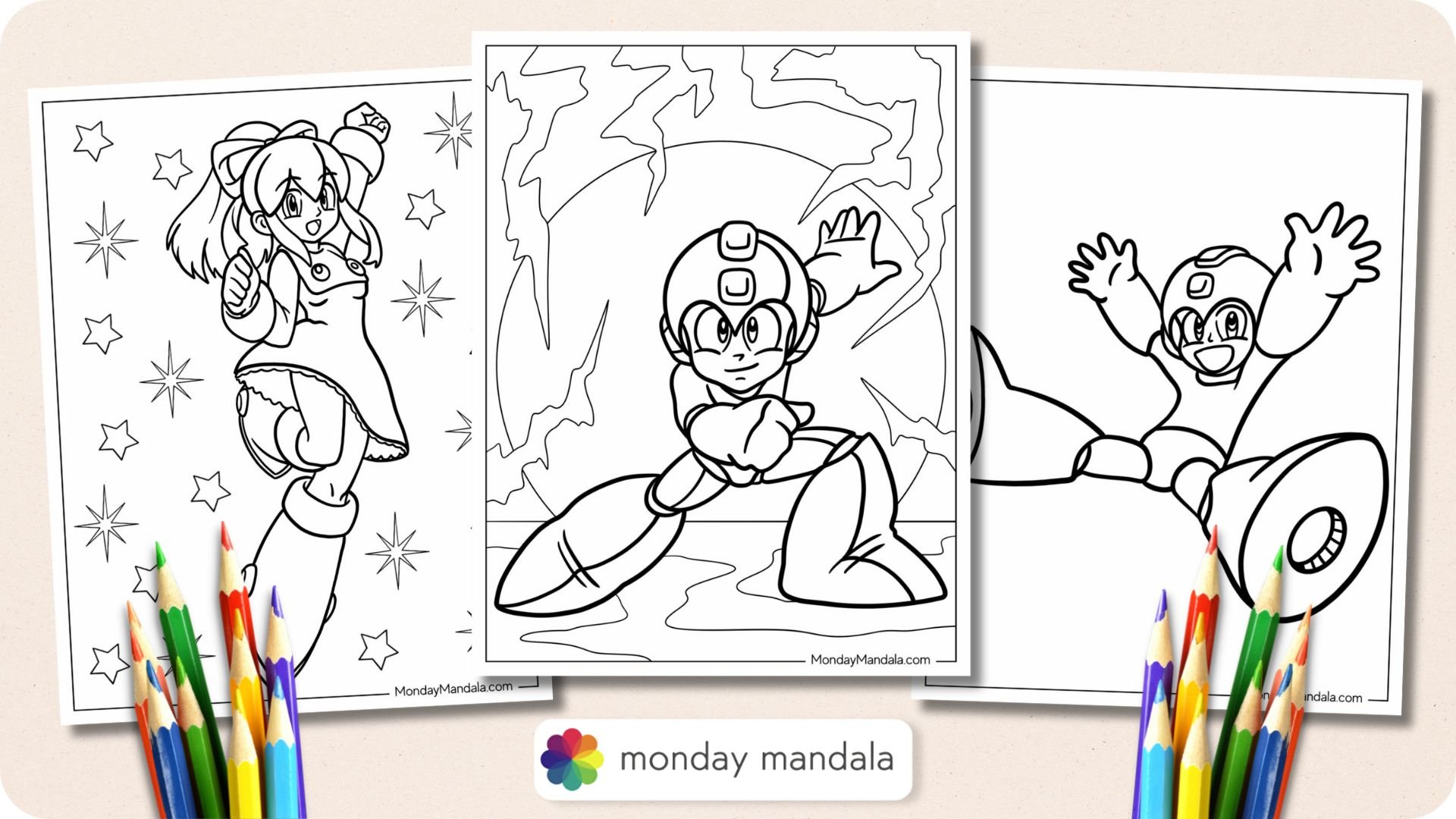 Mega Man Coloring Pages Featured Image