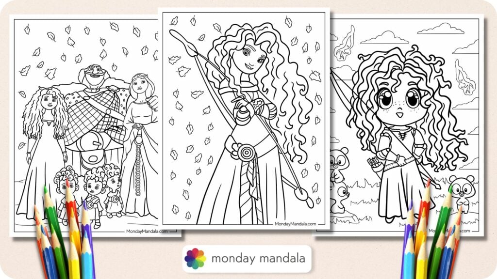 20 Merida Coloring Pages (Free PDF Printables)