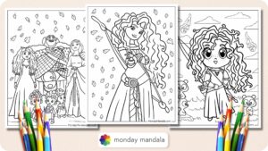 20 Merida Coloring Pages (Free PDF Printables)
