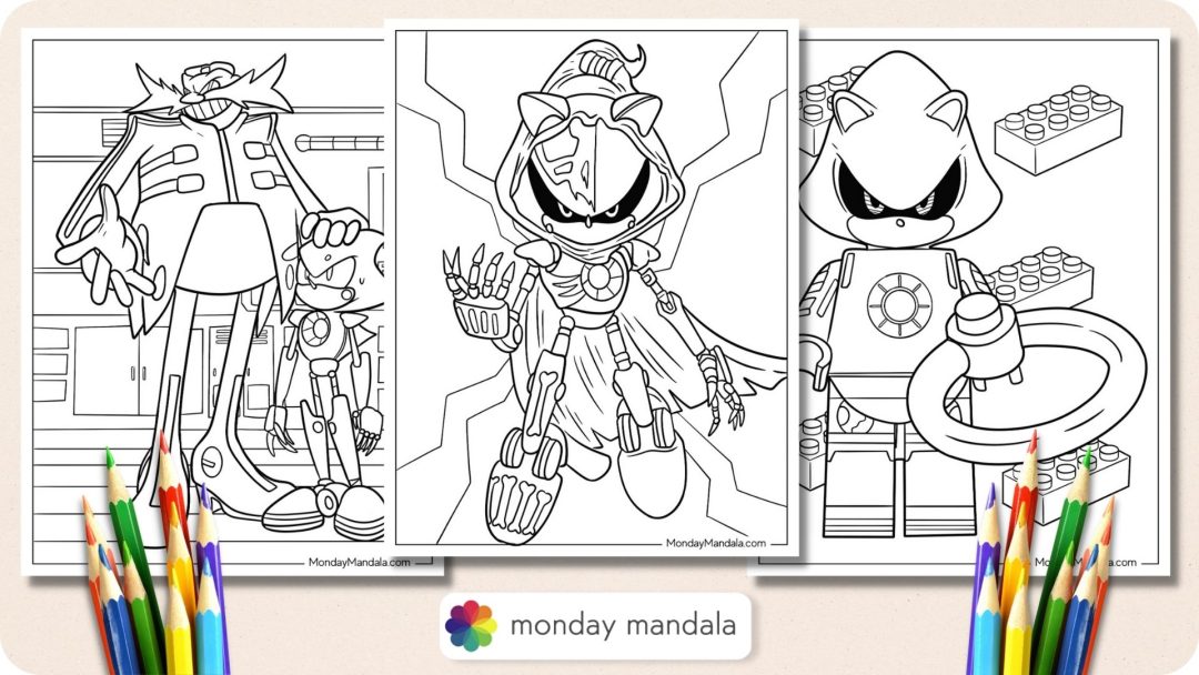 24 Metal Sonic Coloring Pages (Free PDF Printables)