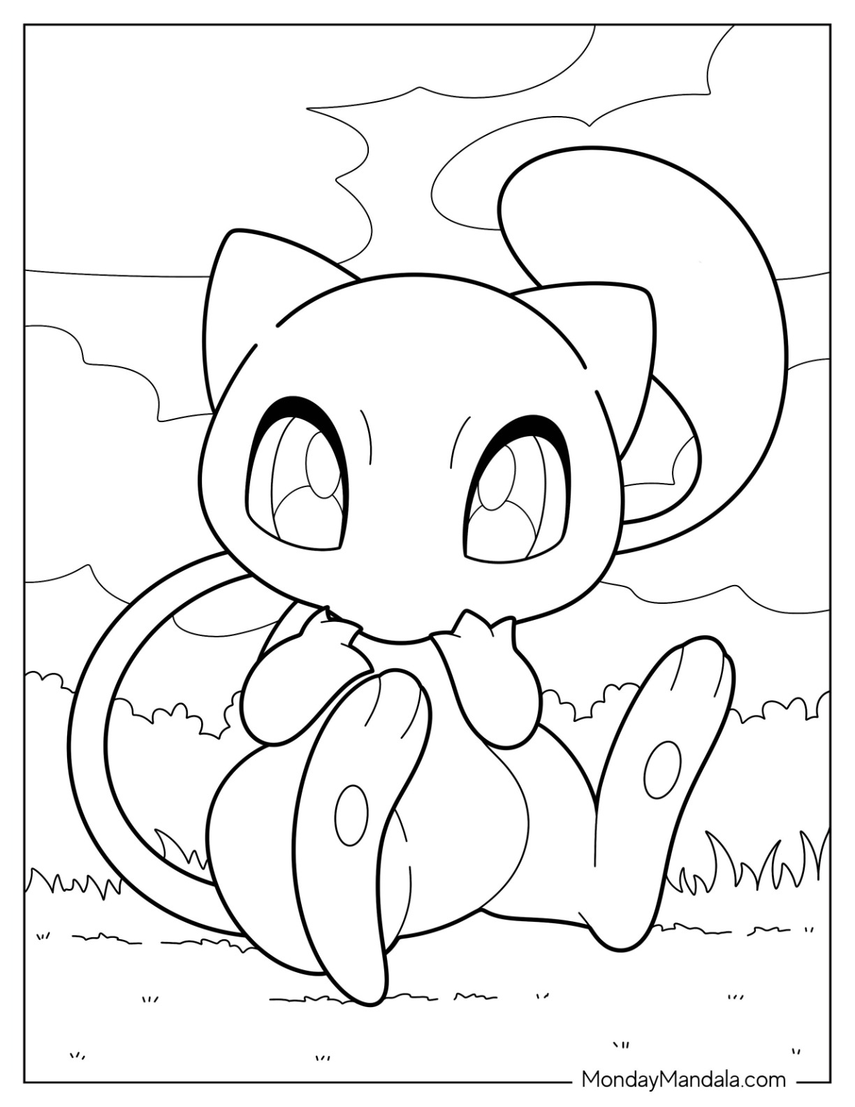 Mew Pokemon Colouring Pages