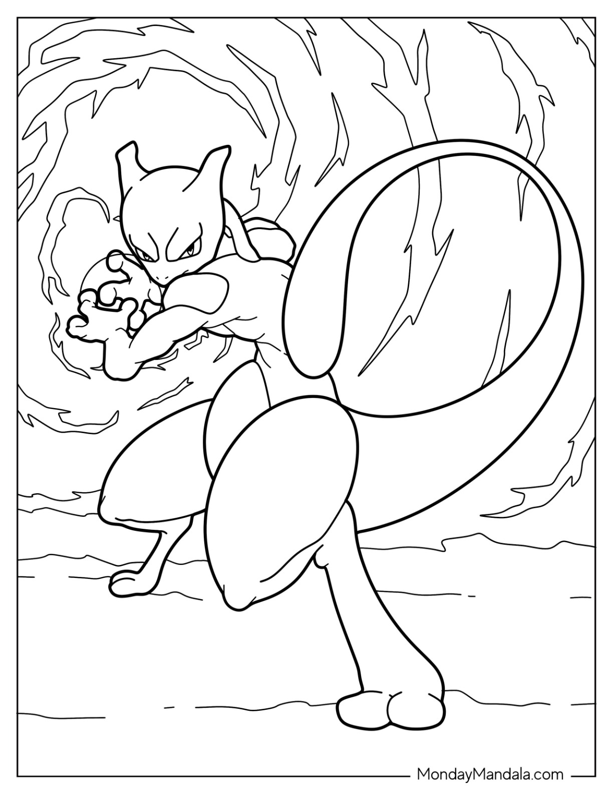 Mewtwo Easy Coloring Page All Pokemon Coloring Pages Kids Mewtwo Easy Coloring Page All Pokemon Coloring Pages Kids