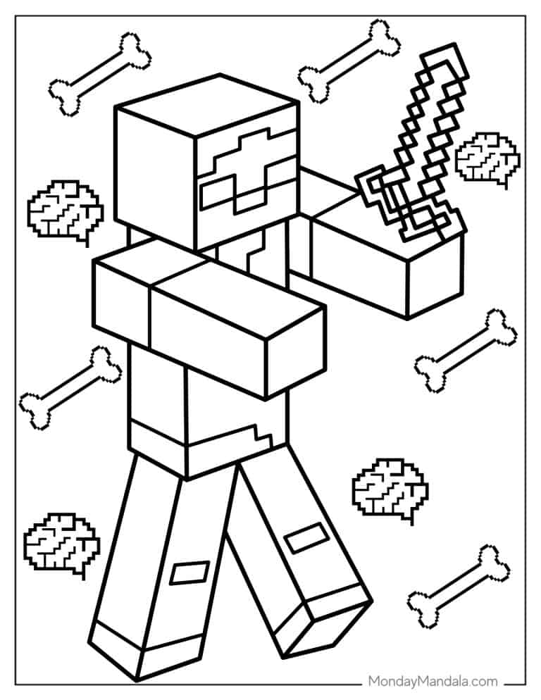 25 Zombie Coloring Pages (Free PDF Printables)
