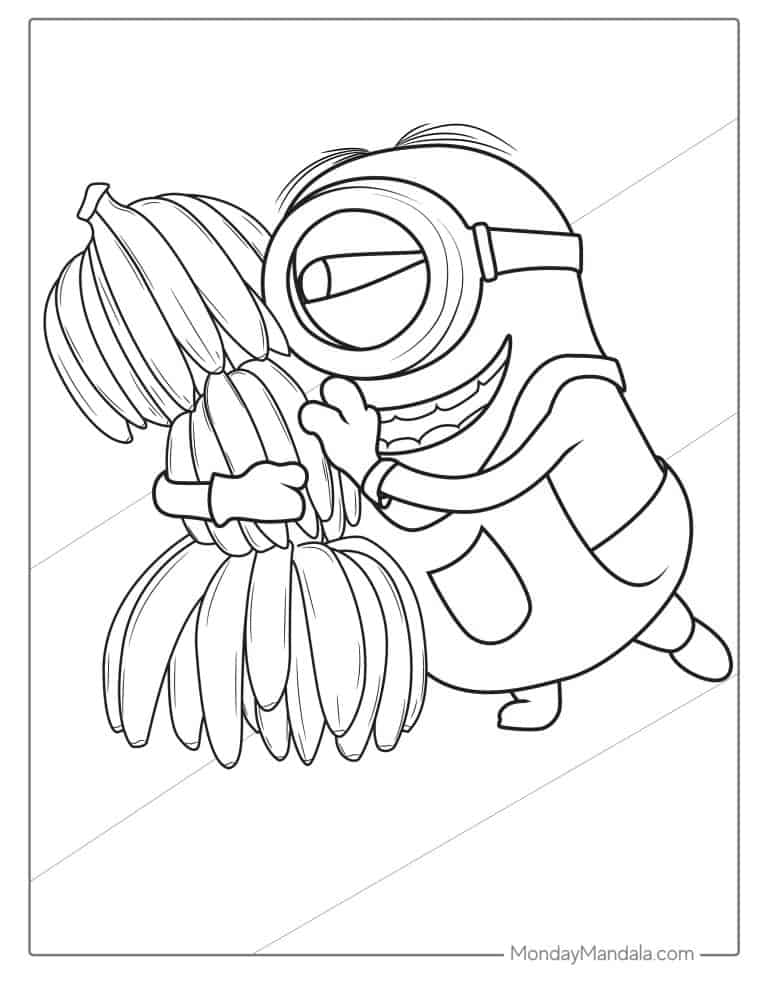35 Banana Coloring Pages (Free PDF Printables)