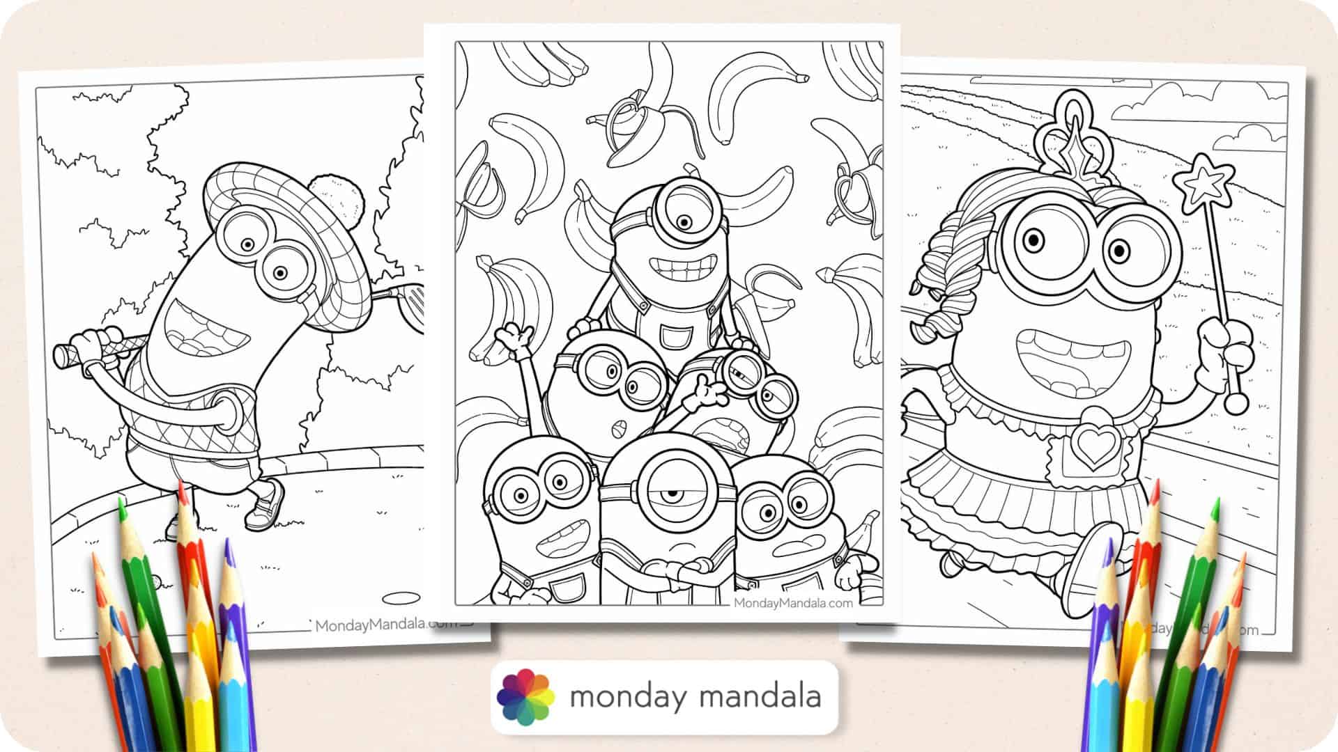 despicable me girls coloring page