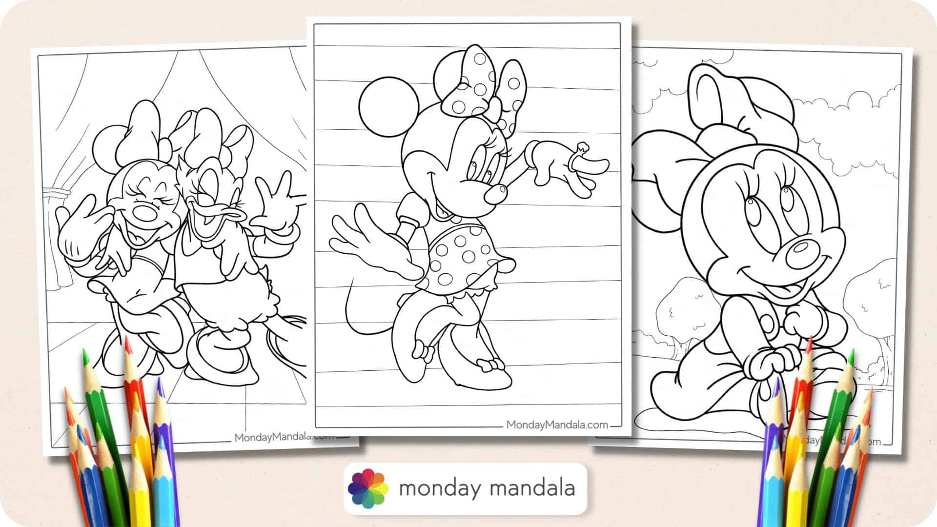 happy birthday minnie mouse coloring pages