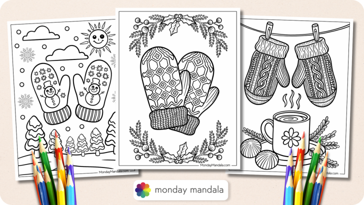 Mittens Coloring Pages Featured Image