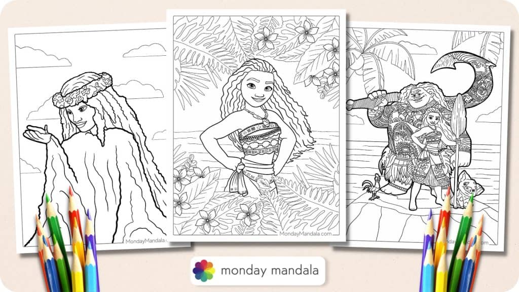 39 Moana Coloring Pages (Free PDF Printables)