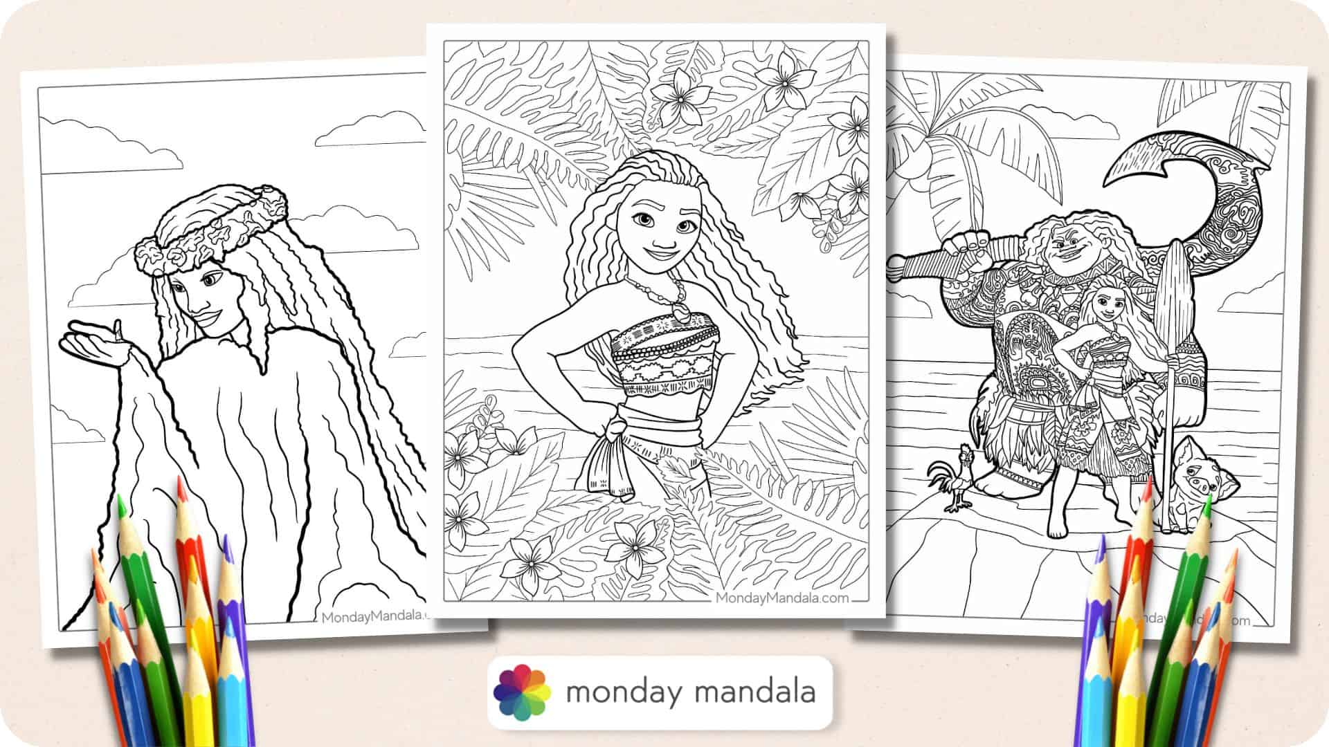 Moana Coloring Pages Featured Image