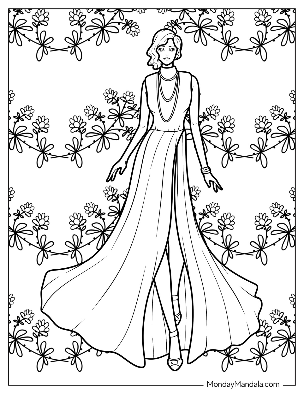 Realistic Fashion Coloring Pages
