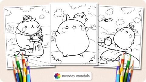 20 Molang Coloring Pages (Free PDF Printables)