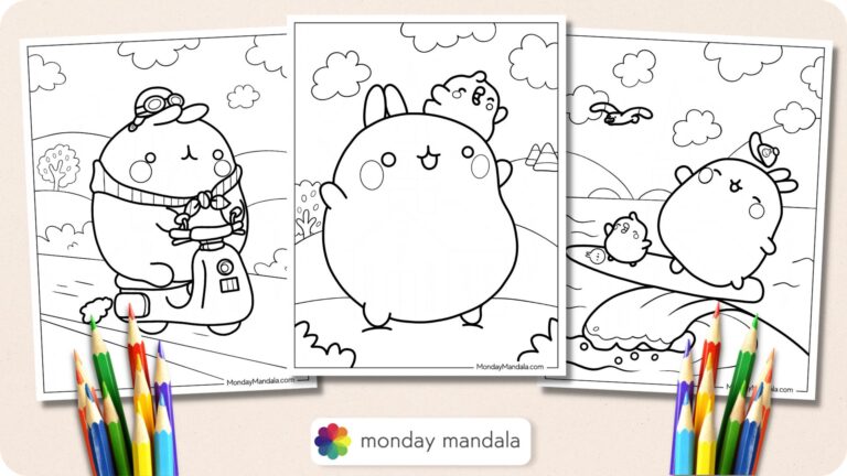 20 Molang Coloring Pages (Free PDF Printables)