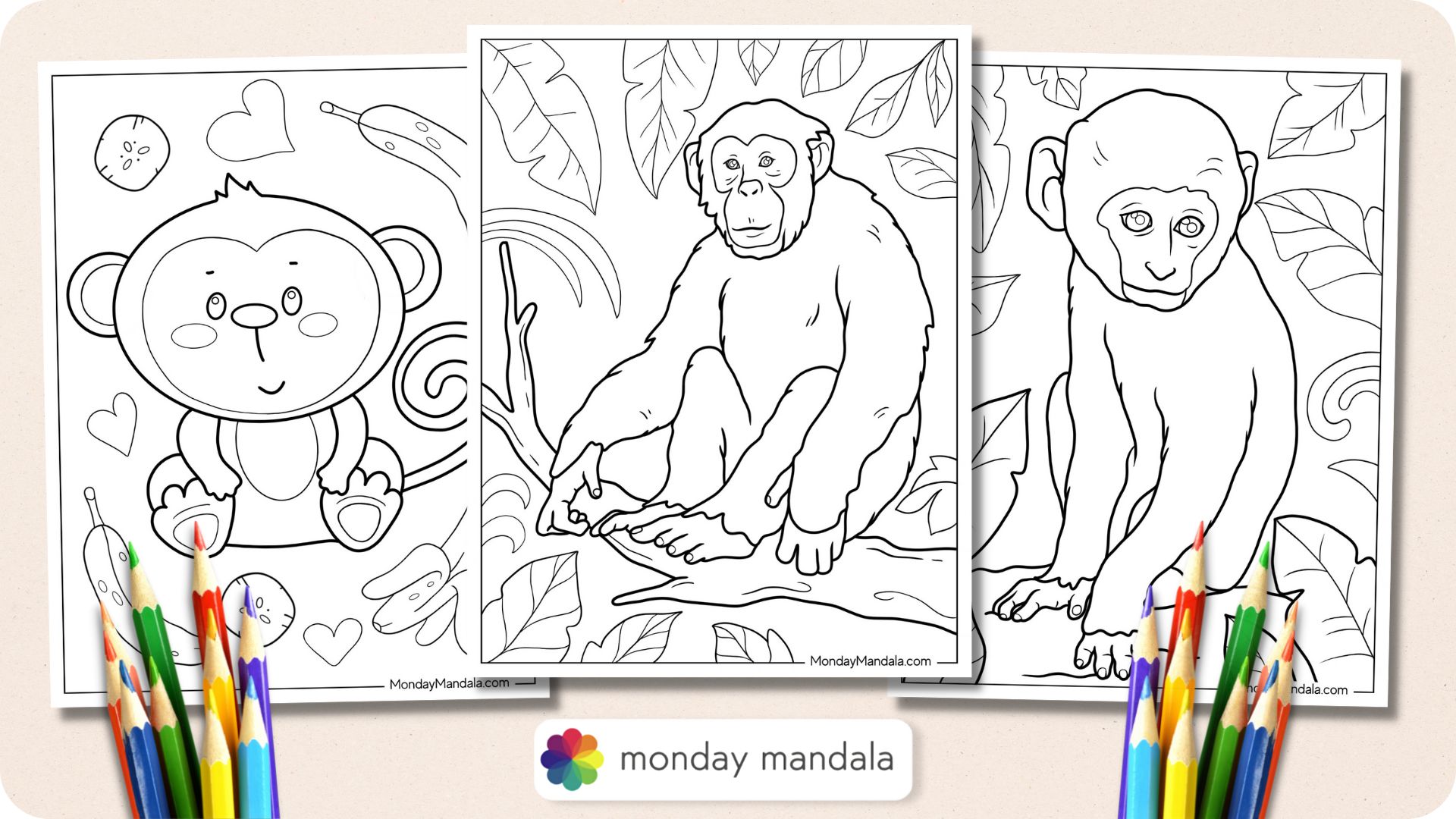 Girl Baby Monkey Coloring Pages Girl Baby Monkey Coloring Pages