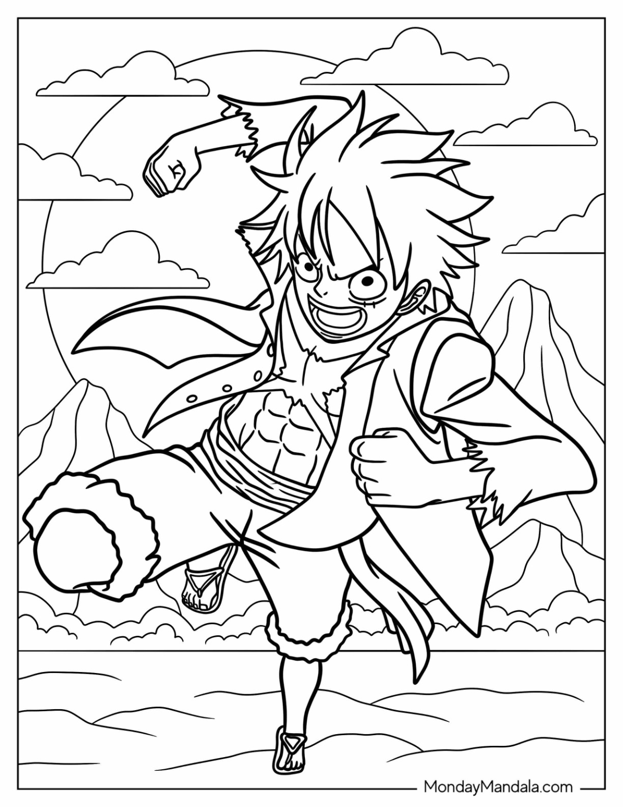 One Piece Coloring Page Jenny Printable