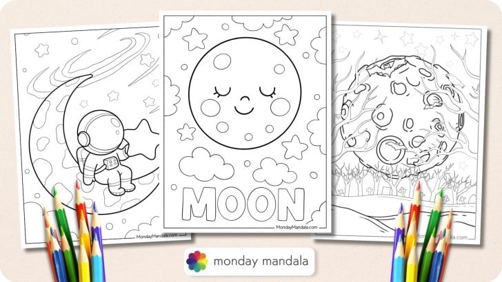 Moon Coloring Pages Featured Image v2