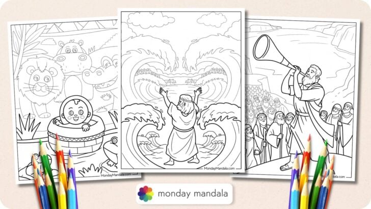 Moses Coloring Pages Featured Image v2