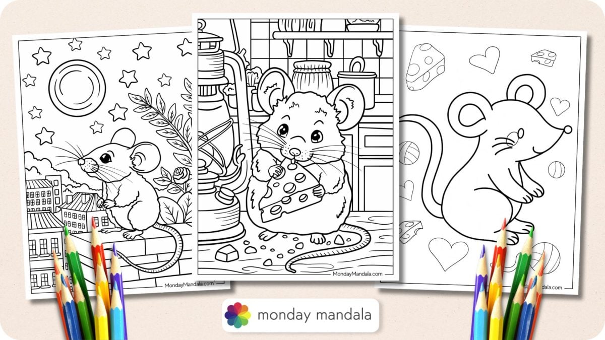 31 Mouse Coloring Pages (Free PDF Printables)