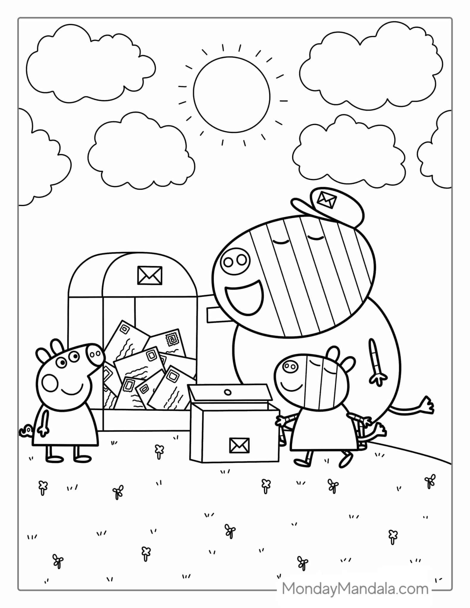 50 Peppa Pig Coloring Pages (Free PDF Printables)
