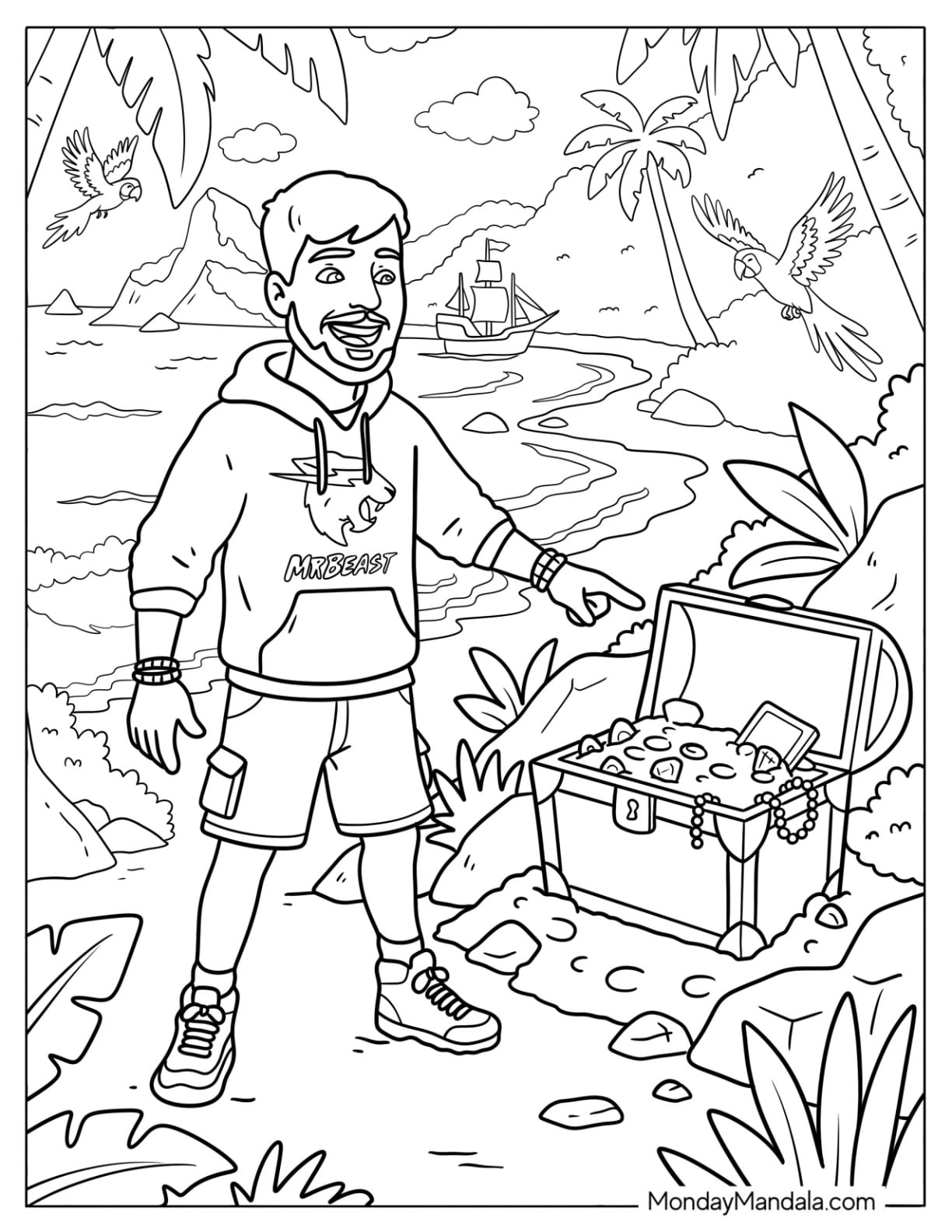 MrBeast Discovering Treasure on a Tropical Island