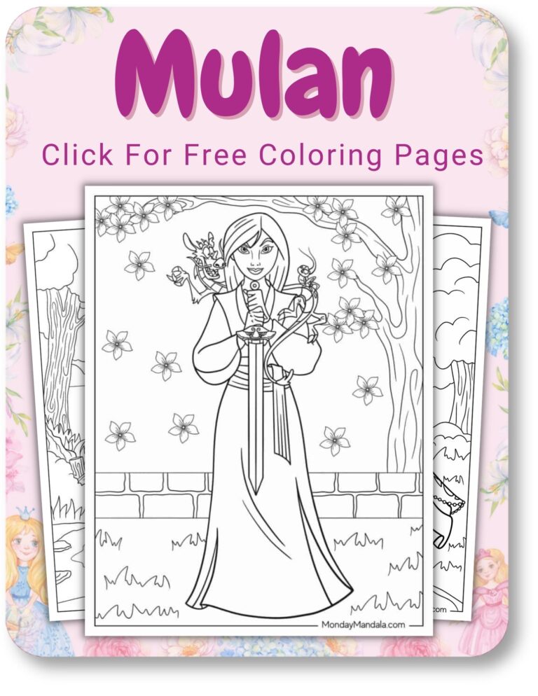 500 Princess Coloring Pages (Free PDF Printables)