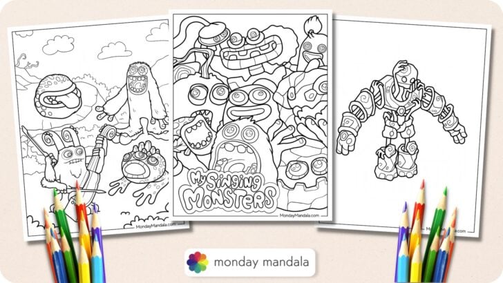 My Singing Monsters Coloring Pages Featured Image
