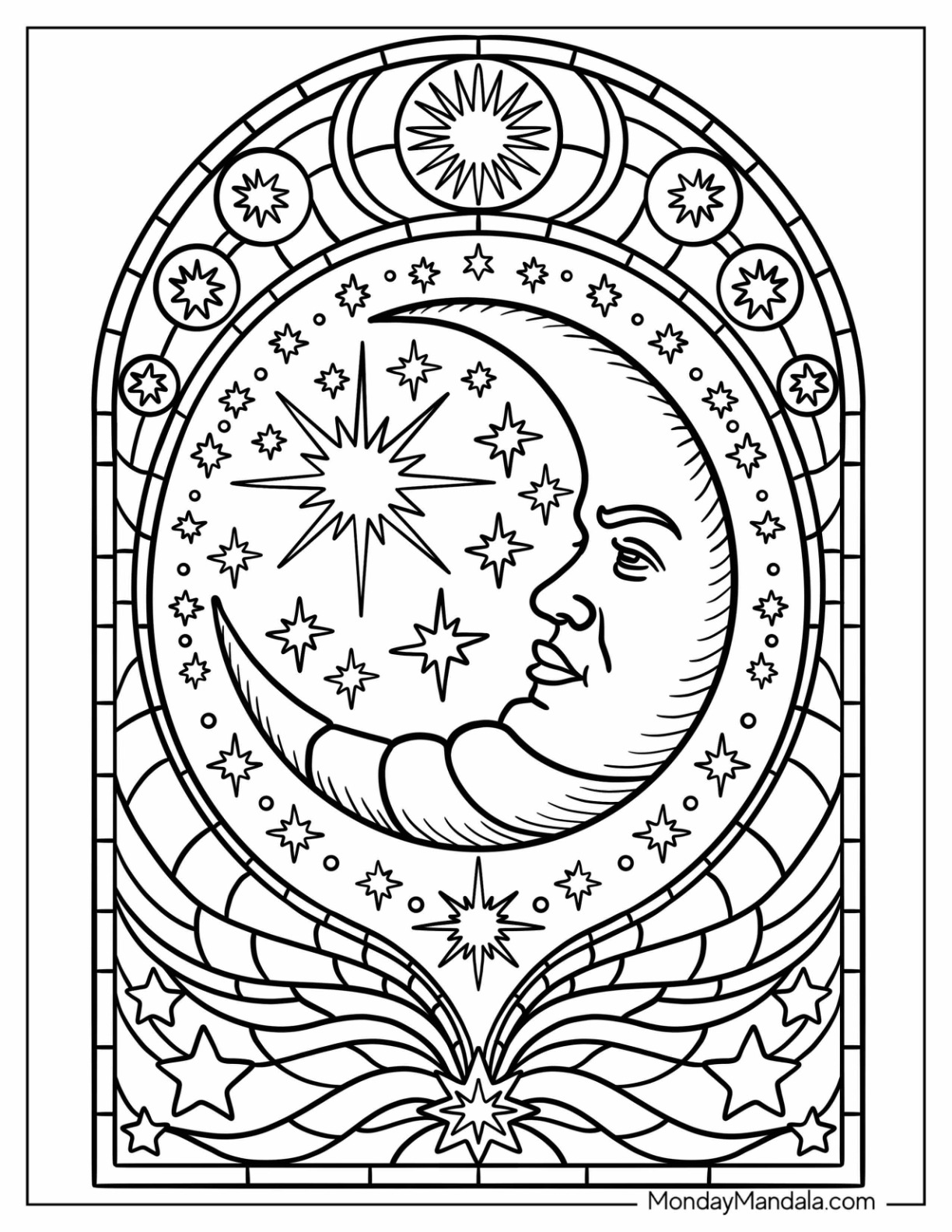 Stained Glass Coloring Sheet