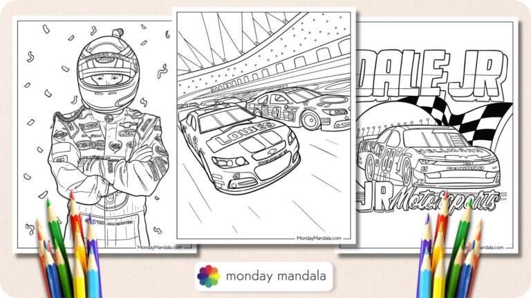 18 NASCAR Coloring Pages (Free PDF Printables)