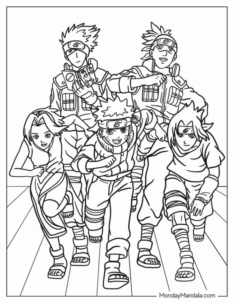 54 Anime Coloring Pages (Free PDF Printables)