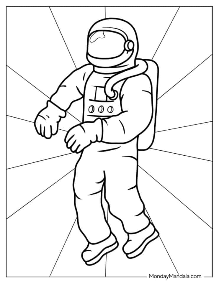 Astronaut Coloring Worksheet Astronaut Coloring Worksheet