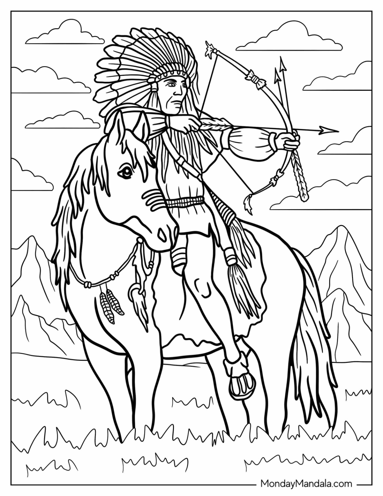 American Indian Coloring Pages