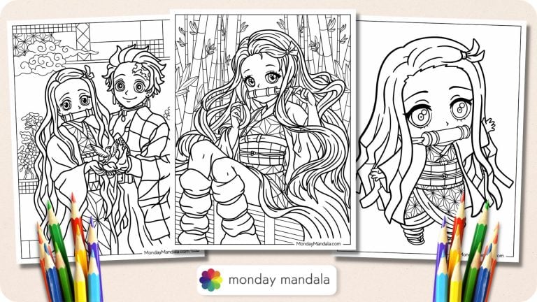 22 Nezuko Coloring Pages (Free PDF Printables)