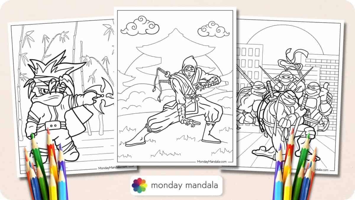 20 Ninja Coloring Pages (Free PDF Printables)