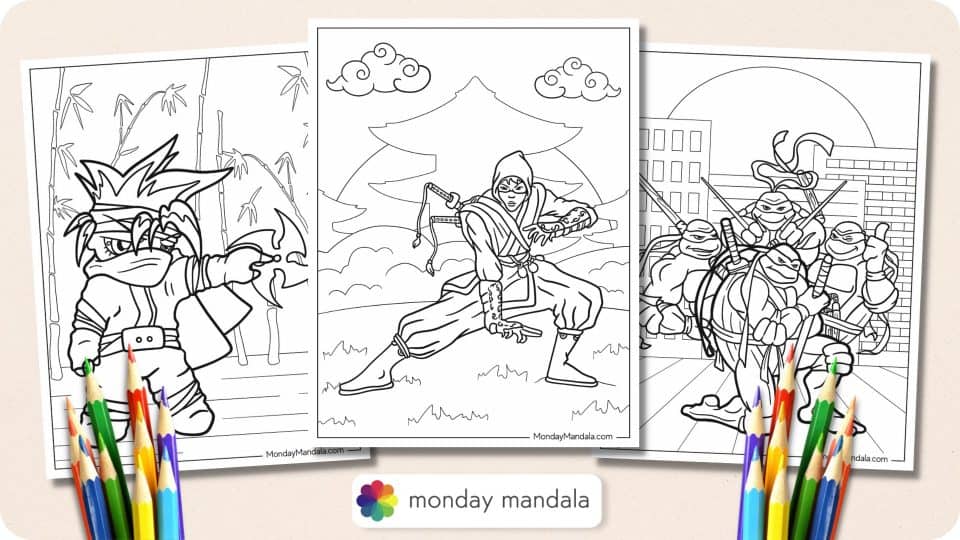 20 Ninja Coloring Pages (Free PDF Printables)