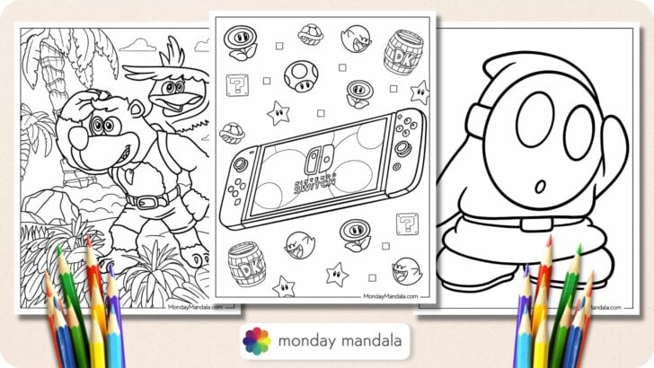 Nintendo Coloring Pages Featured Image