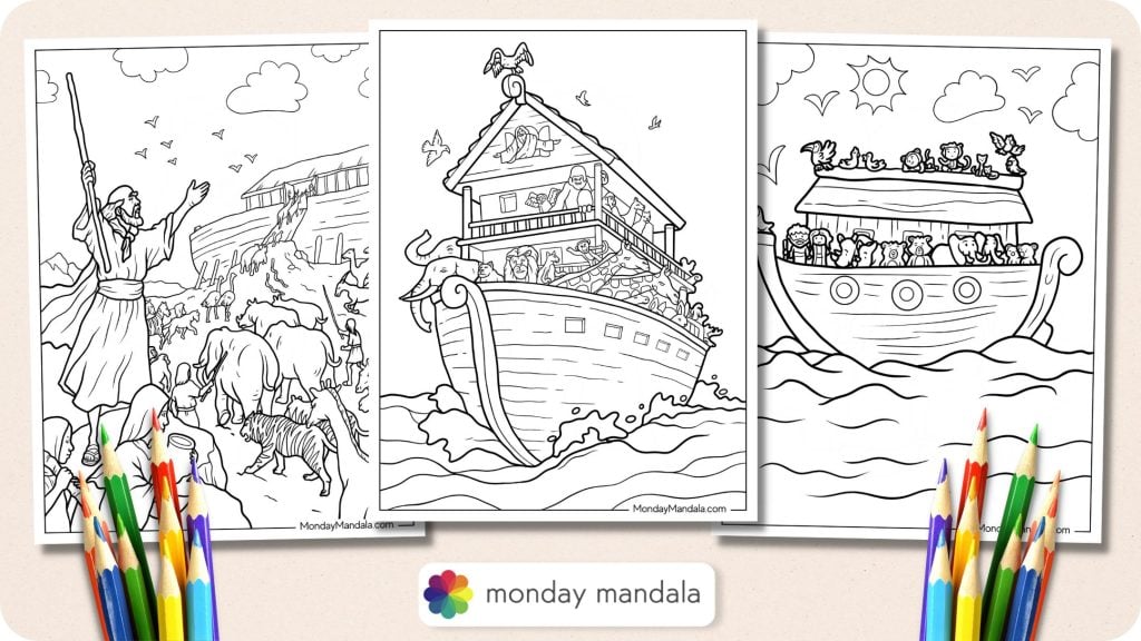 20 Noah's Ark Coloring Pages (Free PDF Printables)
