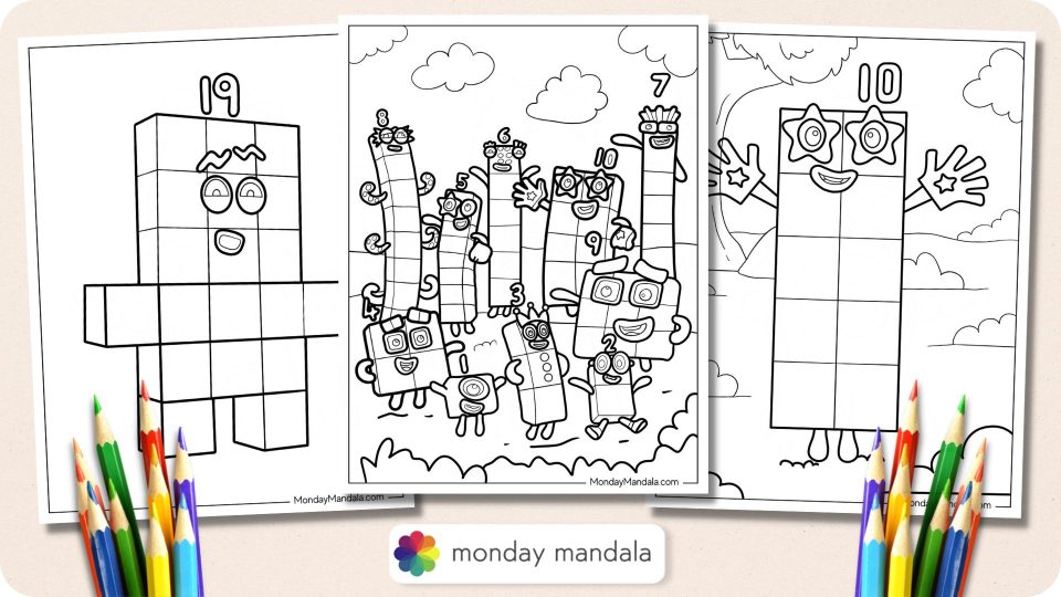 28 Numberblocks Coloring Pages (Free PDF Printables)