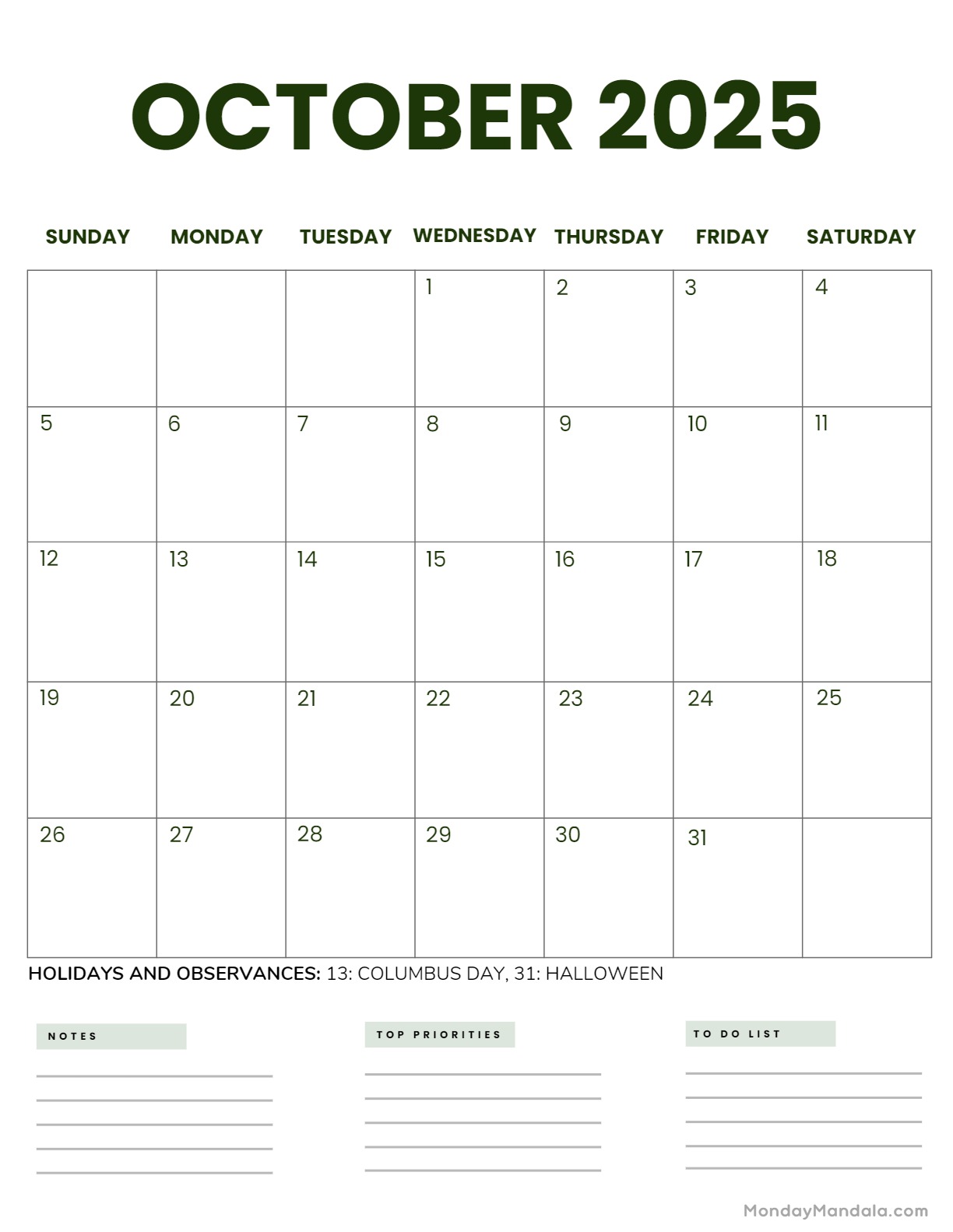 October Calendar Themes October 2024 Calendar Free Printable