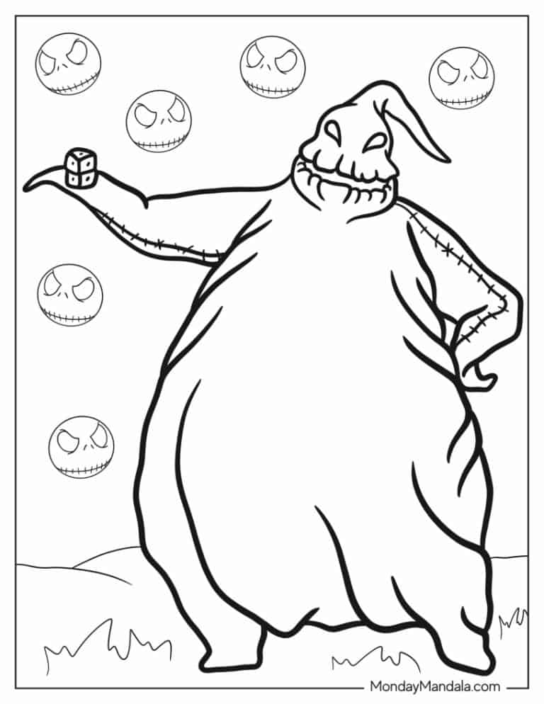 22 Nightmare Before Christmas Coloring Pages (Free PDFs)
