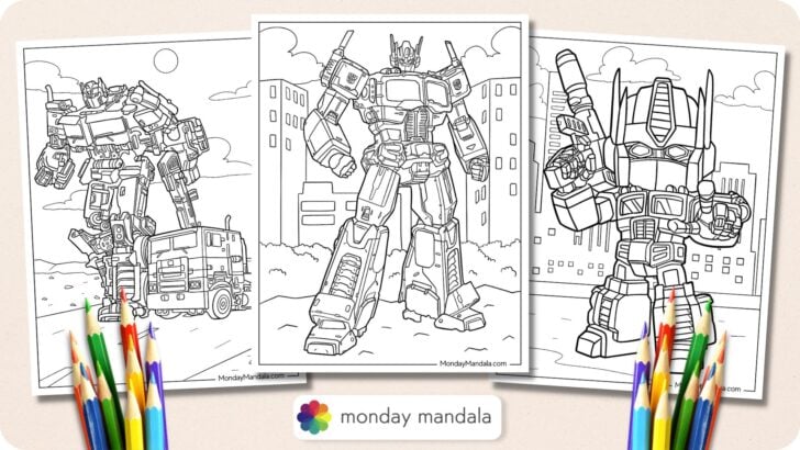 Optimus Prime Coloring Pages Featured Image
